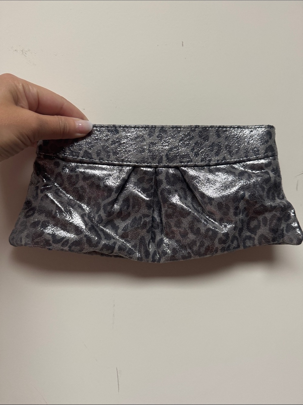Lauren Merlin Metallic silver Leopard Print Lauren Merkin "Louise"